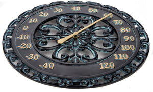 (🎁New Year Hot Sale🎄)Hanging Wall Clock and Dial Thermometer Set