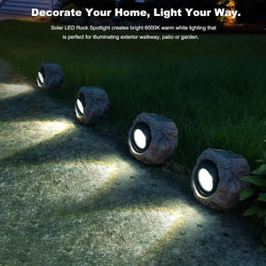 🎁NEW YEAR HOT SALE-30% OFF🎉Solar Powered Outdoor Rock Lights(Buy More and Save More)