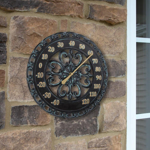 (🎁New Year Hot Sale🎄)Hanging Wall Clock and Dial Thermometer Set