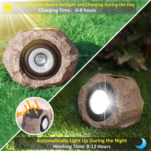 🎁NEW YEAR HOT SALE-30% OFF🎉Solar Powered Outdoor Rock Lights(Buy More and Save More)