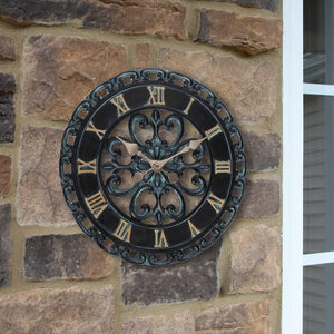 (🎁New Year Hot Sale🎄)Hanging Wall Clock and Dial Thermometer Set