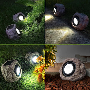 🎁NEW YEAR HOT SALE-30% OFF🎉Solar Powered Outdoor Rock Lights(Buy More and Save More)