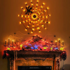 🎃Halloween presale-30% OFF🕸️Halloween Led Spider Web String Light🕷️