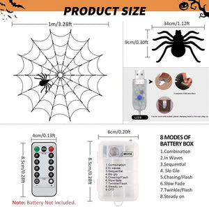 🎃Halloween presale-30% OFF🕸️Halloween Led Spider Web String Light🕷️